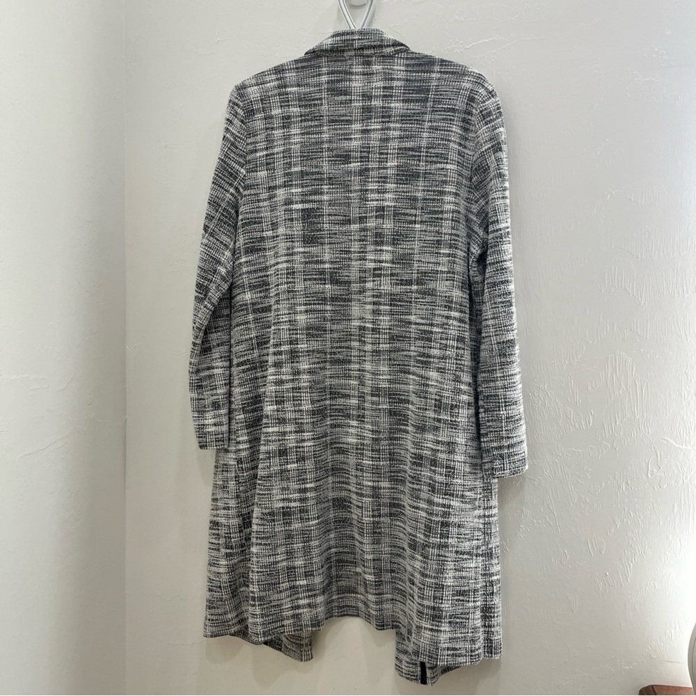 Melloday Cardigan Jacket Womens Large Black White Good Tweed Knit CKL189062-TM - Picture 5 of 7